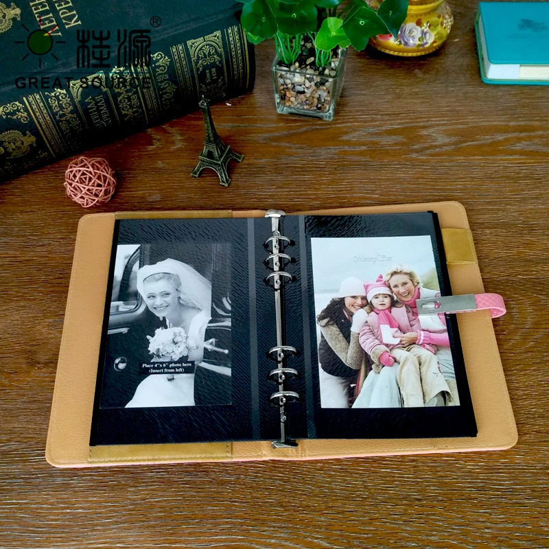 

Adhesive Photo Album Leaf 6R Photo Leaf W14.5*21cm(5.709"*8.268") 6 Holes For Ring Binder Folder(20 sheets)