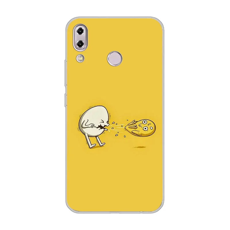 ciciber Phone Case for ASUS Zenfone 5 Lite 5Q ZC600KL ZE620KL Soft TPU Cover 5Z ZS620KL Funny Cartoon Food Coque | Мобильные