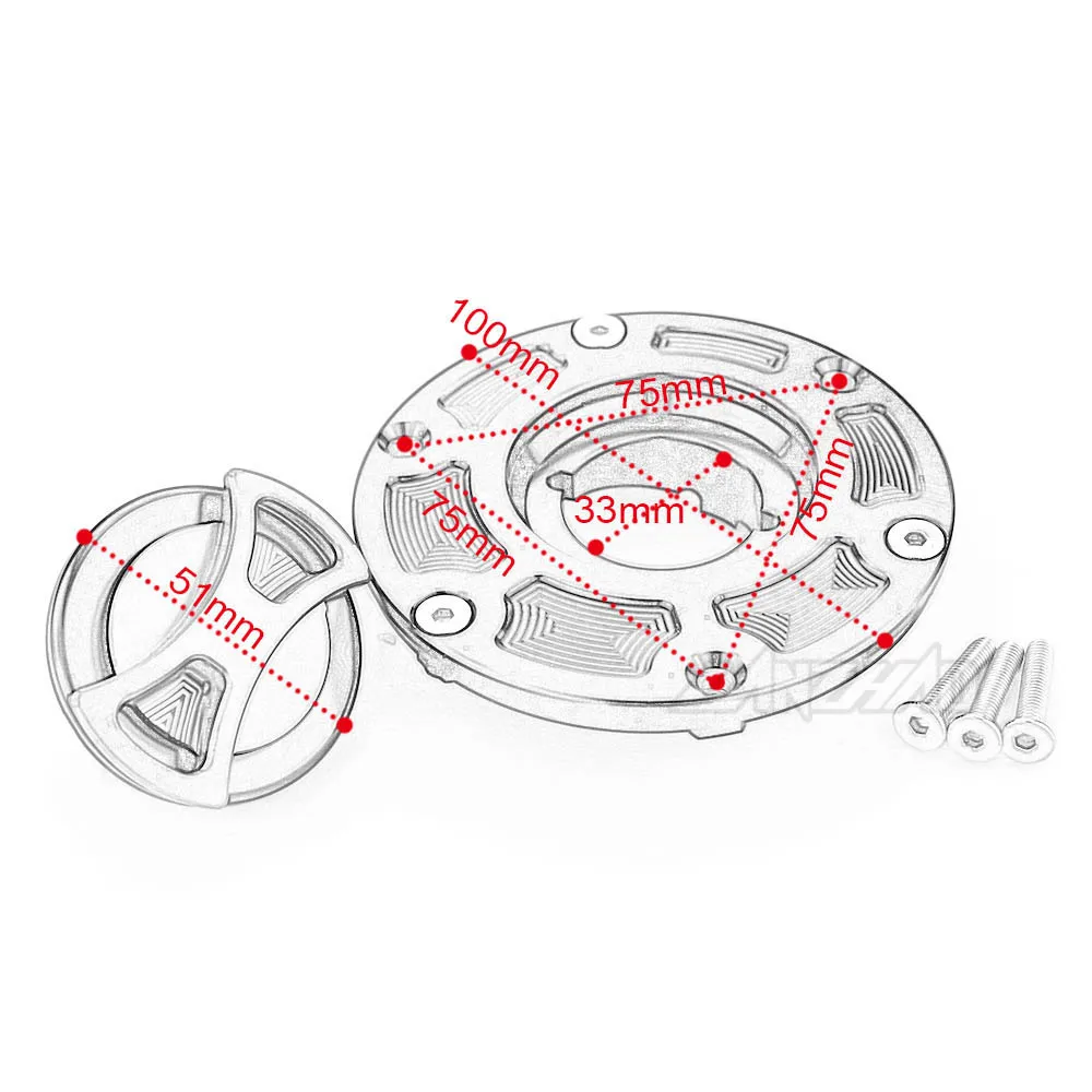 Крышка топливного бака мотоцикла крышка бензобака с ЧПУ алюминиевые аксессуары
