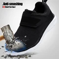 LARNMERN Mens Safety Shoes Steel Toe Construction Protective Footwear Lightweight 3D Shockproof Work Sneaker Shoes For Men