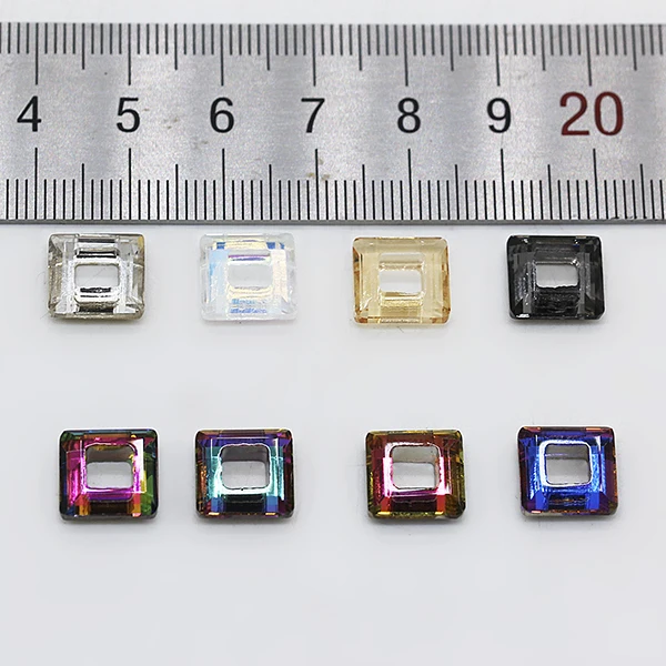Квадратное кольцо с плоской задней поверхностью 20p 10 мм|Стразы| |
