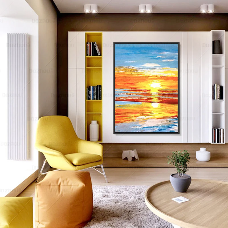 

CX Hand-Painted Abstract Oil Painting Entrance Painting Vertical Hanging Picture Mural