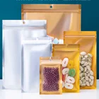 Полиэтиленовые пакеты для хранения пищевых продуктов, Самоуплотняющиеся пакеты на молнии, 50 шт., пакеты для хранения электронных кабелей и данных из мешки из металлической фольги