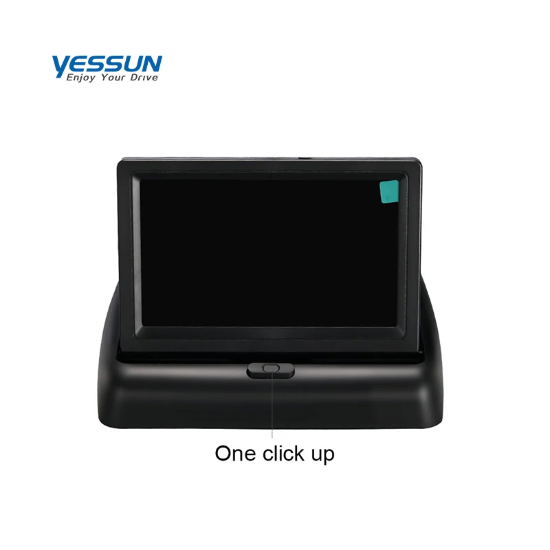 Yessun 4,3 дюймов складываемый автомобильный монитор TFT ЖК-дисплей камера s обратная парковочная камера для автомобиля Мониторы Заднего вида NTSC PAL