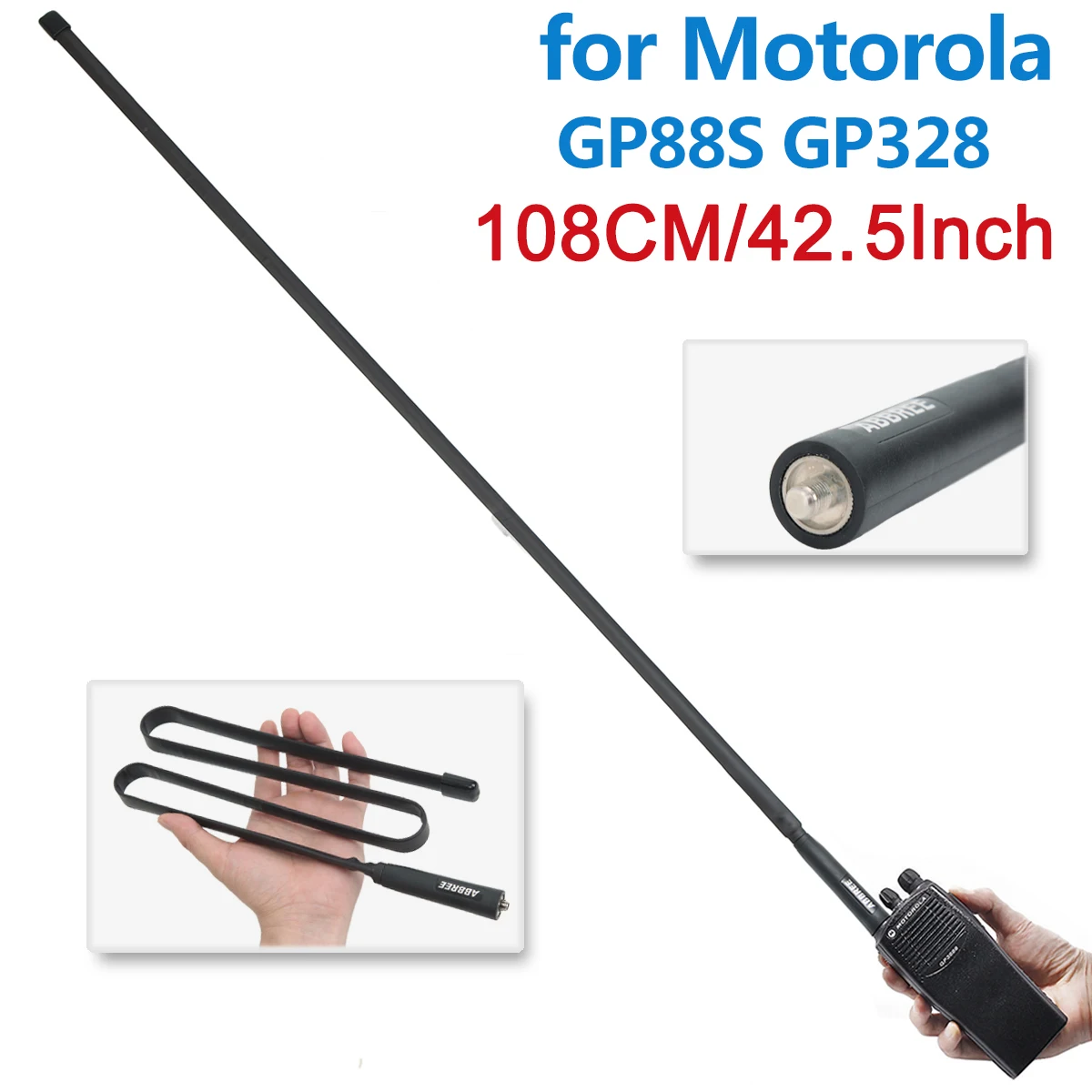 ABBREE AR-152 MX VHF UHF Двухдиапазонная тактическая антенна для Motorola GP338 GP328 GP3688 GP68 GP340 GP88S Ham