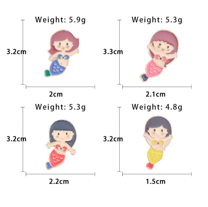 1 шт. Лидер продаж блестящая коллекция булавок животное Русалка оригами игра