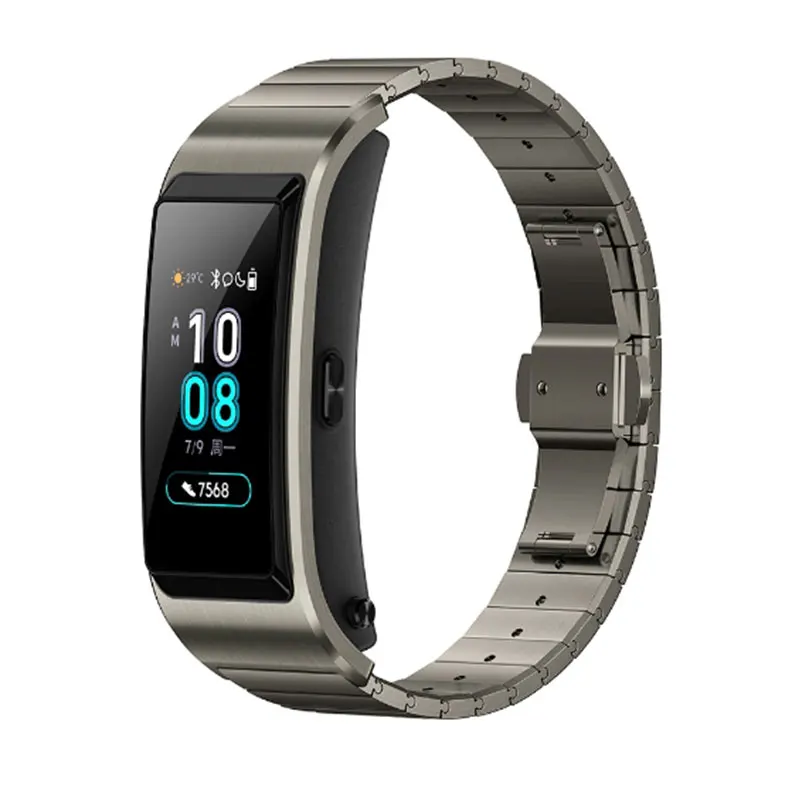 Fashion Gray Huawei TalkBand B5 Talk Band B5 Bluetooth Смарт-браслет спортивные браслеты сенсорный AMOLED экран вызов наушники пульсометр - Цвет: Fashion Gray