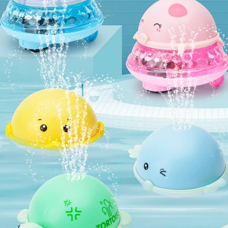 

New Bathtub Toy Water Sprinkler Cartoon Interactive Play Water Kit with Music Light Educational Water Floating Toy for Baby Kids