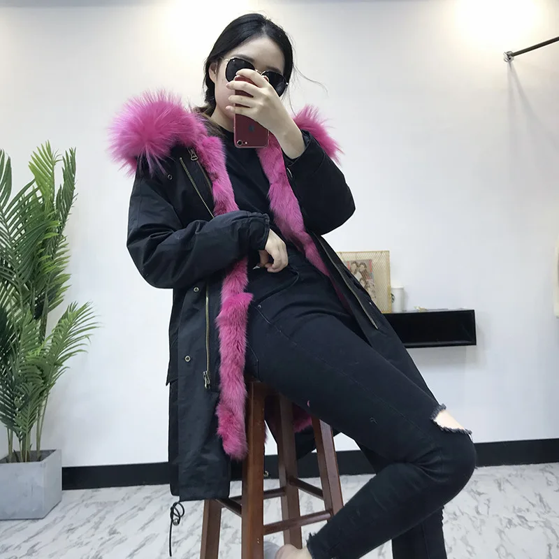 Одежда 2020 натуральный Лисий Мех парка теплое зимнее пальто для женщин манто