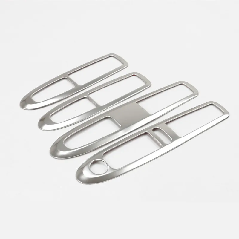 

For Citroen C4 2016 Stainless steel Car Electric Power Window Lifter Switch Decoration Cover Trim accessories 4pcs FIT LHD