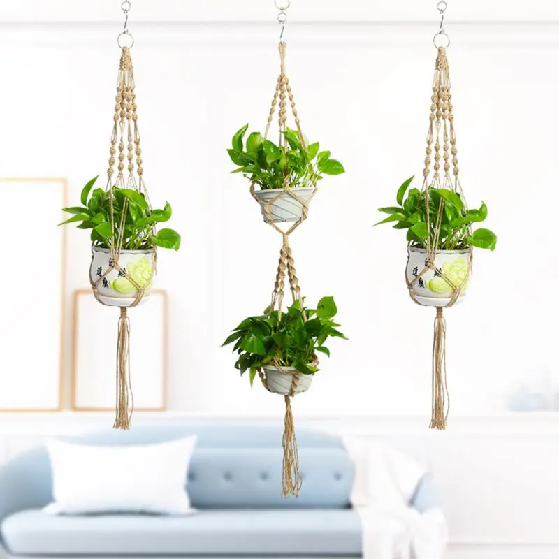 

Hanging Plant Handmade Macrame Plants Hanger Flower Pot Hanger Wall Decor Courtyard Garden Hanging Planter Hanging Basket