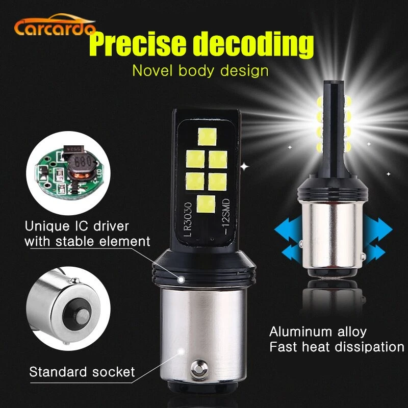 Автомобильные светодиодные противотуманные фары Carcardo 2 шт. H1 H3 H7 H8 H11 9005 9006 HB4 12 В
