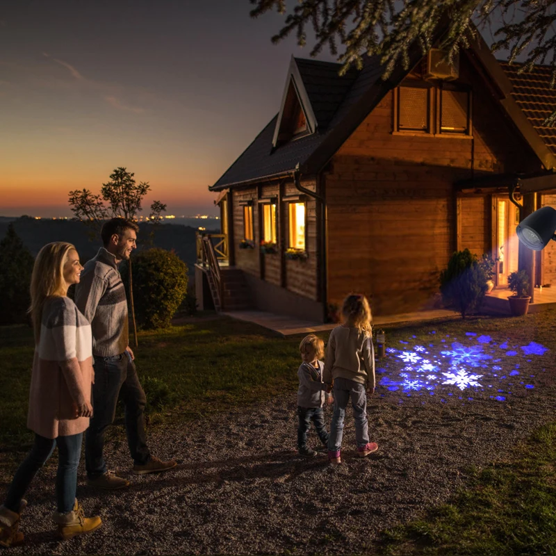 Рождественская Снежинка проектор светильник s светодиодный ночник садовый