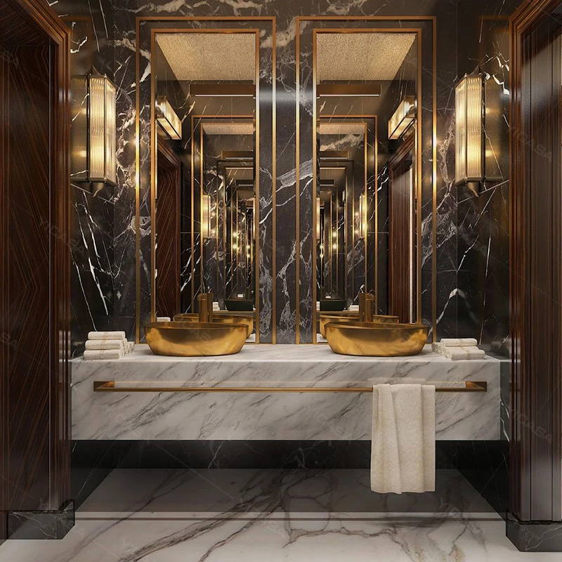 

Раковина для ванной комнаты под золото в античном стиле, двойная раковина, 2021