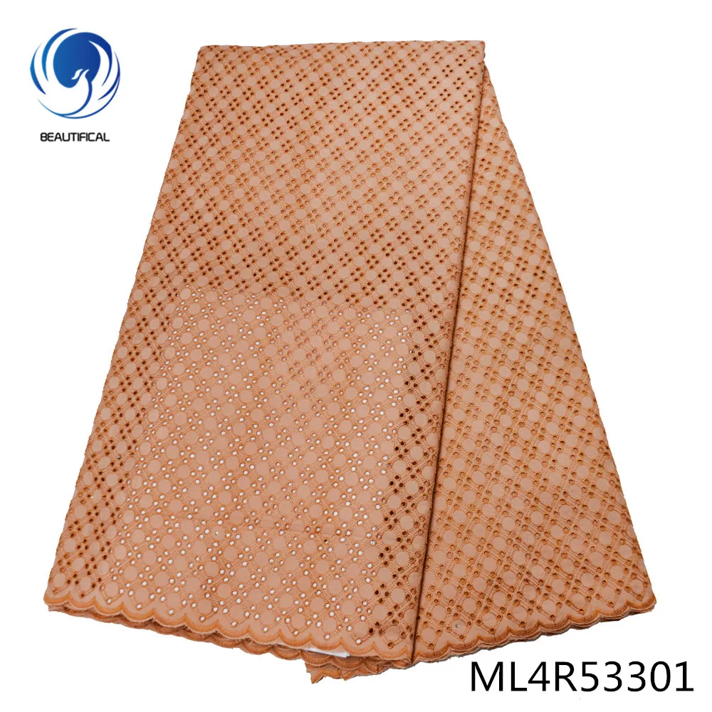 

Красивое хлопковое кружево, швейцарская вышивка, Африканское сухое кружево 5 ярдов 2020, французская вуаль, кружево ML4R533