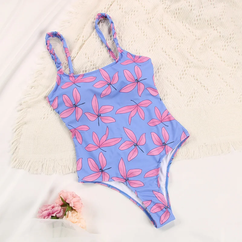 

Zrtak Floral Print Beachwear Women Swimwear Hollow Out Women'S Swimsuit Sexy Bodysuit Halter One Piece Suits 2021 Bathing Suit