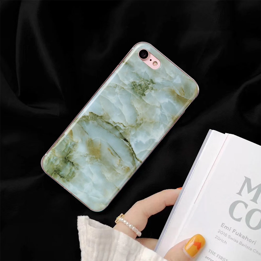 Винтажный мраморный чехол для iPhone X XR XS Max 7 8 Plus Мягкие силиконовые чехлы из ТПУ 6 6S |