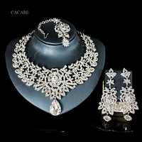 luxury dubai gold jewelry sets women big necklace earring set indian jewellery f1131 rhinestone party jewels 2 colors cacare