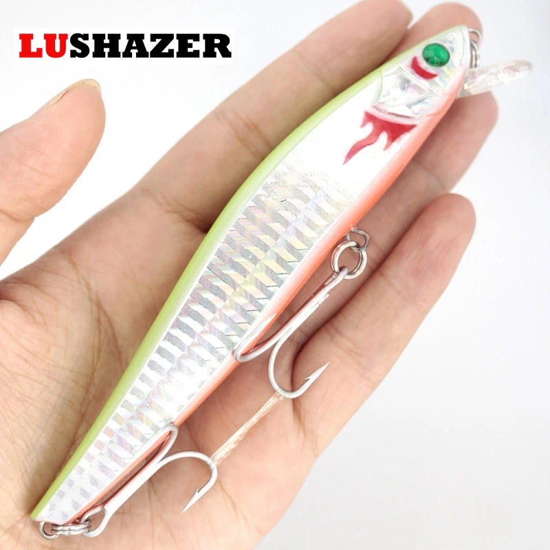 2017 новое поступление LUSHAZER minnow рыболовная приманка 130 мм/25 г 115 мм/16 пластиковые
