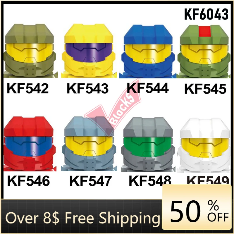 

Building Blocks With Real Metal Weapon Series Halo Spartan Solider Action Figures Gift Best Toys Warrior For Children KF6043