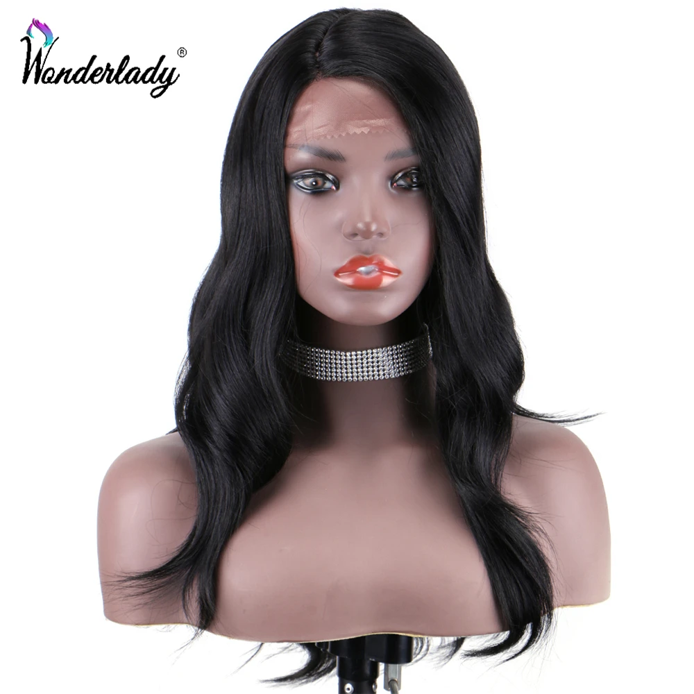 Волнистый синтетический парик WonderLady на сетке спереди безклеевые L-образные