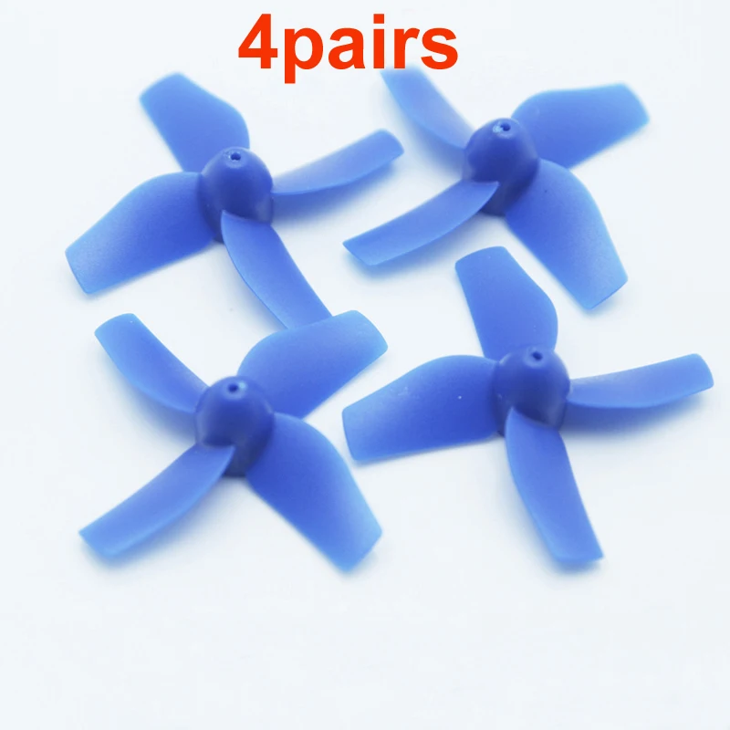 

4Pair 35mm 4-Blade Propeller CW CCW Props For Brushed Motor W 1.0mm Shaft Mini EDF Ducted Fan Quadcopter Drone Warlark Parts DIY