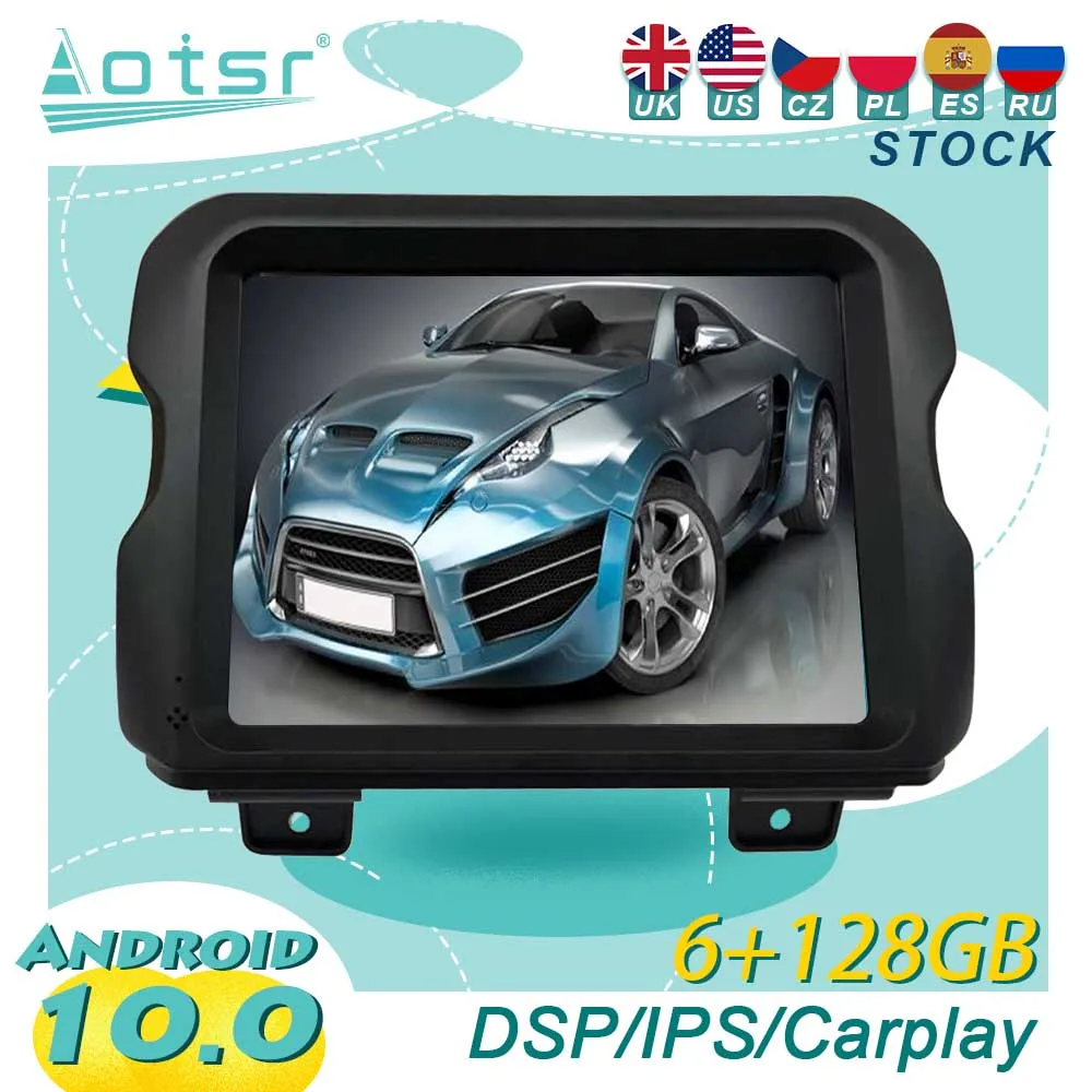 

Для Jeep Wrangler 2018 2019 2020 Android 10 WIFI Carplay Автомобильный мультимедийный радиоплеер GPS-навигатор стерео плеер