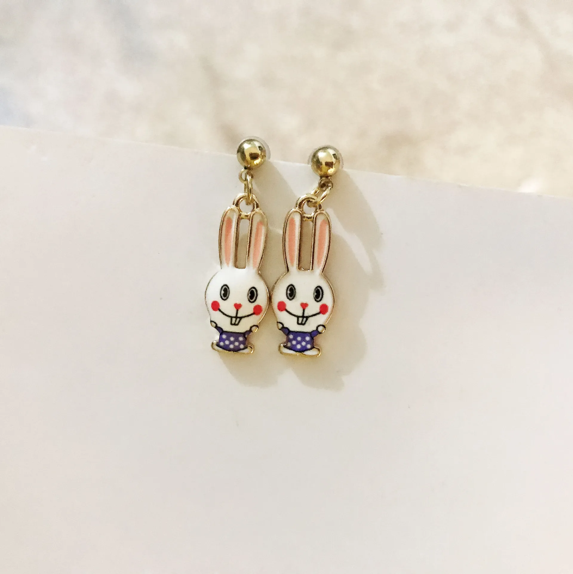 

SNCSDK 2020 Trendy Cute And Sweet Cartoon Animal Rabbit Earring Super Cute Girl Student Women's Stud Earring Fashion Accessories