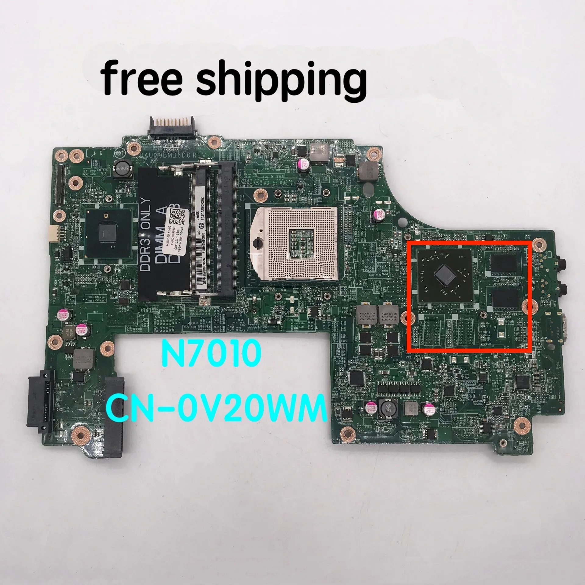 

Suitable For Dell N7010 Laptop Motherboard DAUM9BMB6D0 CN-0V20WM 0V20WM V20WM Mainboard 100% tested fully work