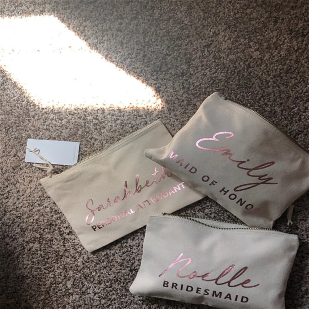Персонализированная сумка для подружки невесты макияжа косметичка органайзер