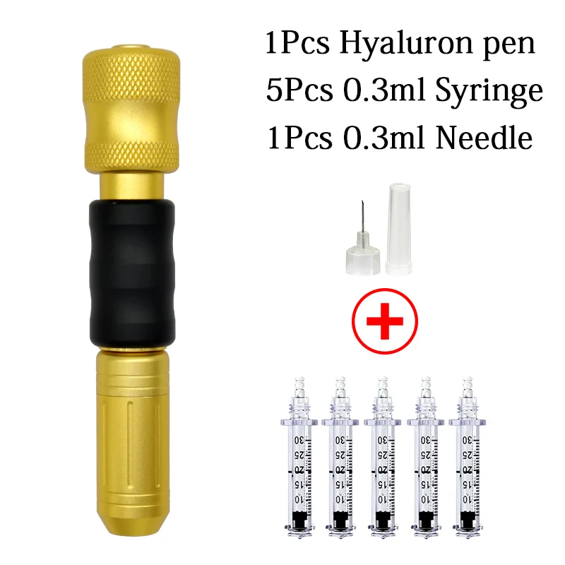 black gold pen 1x5 0,3 мл Регулируемый неинвазивный ингалятор гиалуроновая ручка кислота губы стабилизатор инжектор без игл инъекции гиалурон распылитель пистолет - Номер модели: black gold pen 1x5