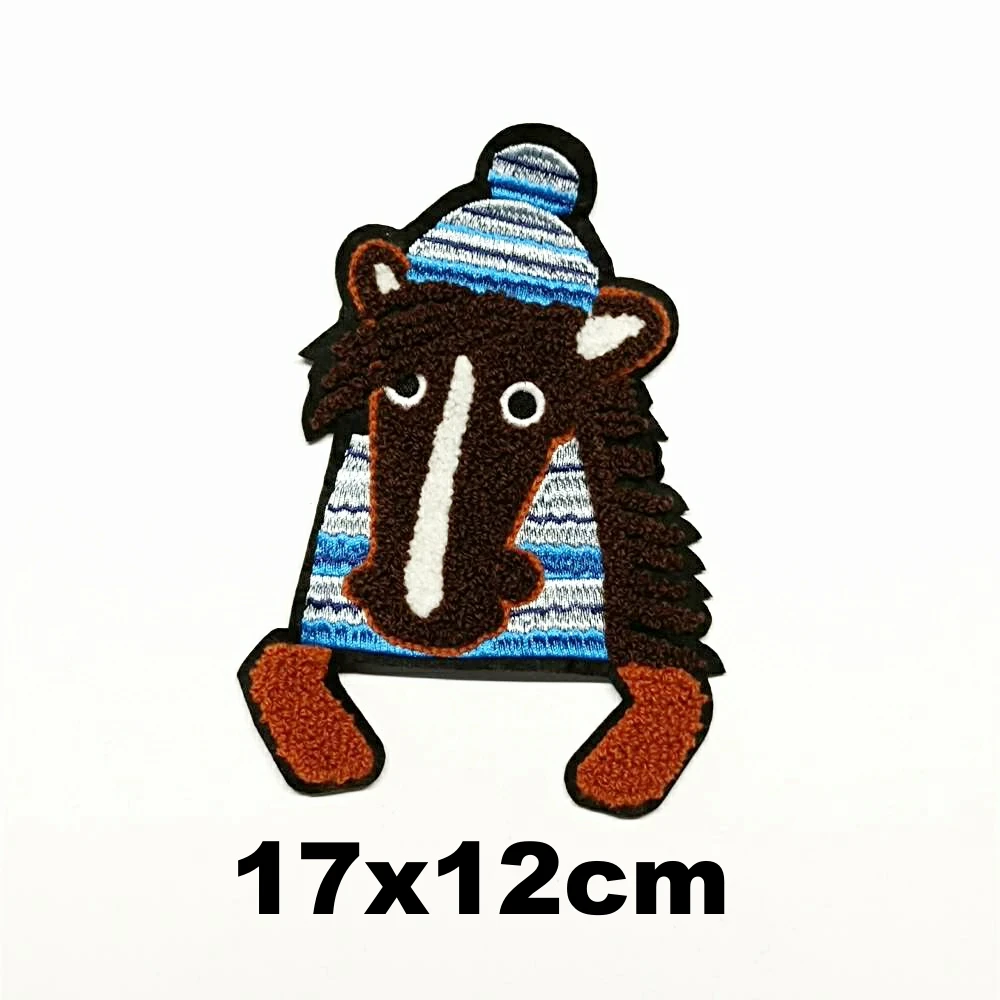 

Apparel large embroidery big loong horse patch for clothing AM-303