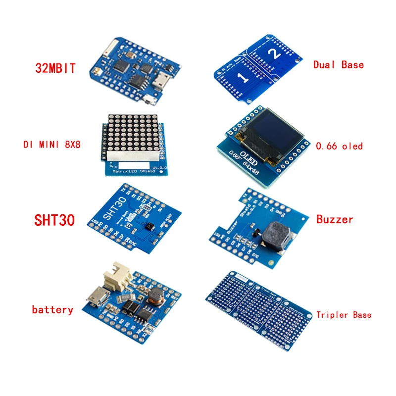 Esp8266 D1 Mini Pro Wifi Nodemcu Технические характеристики аккумулятор Ds1307 0 66 Oled Dc зуммер V1.0.0