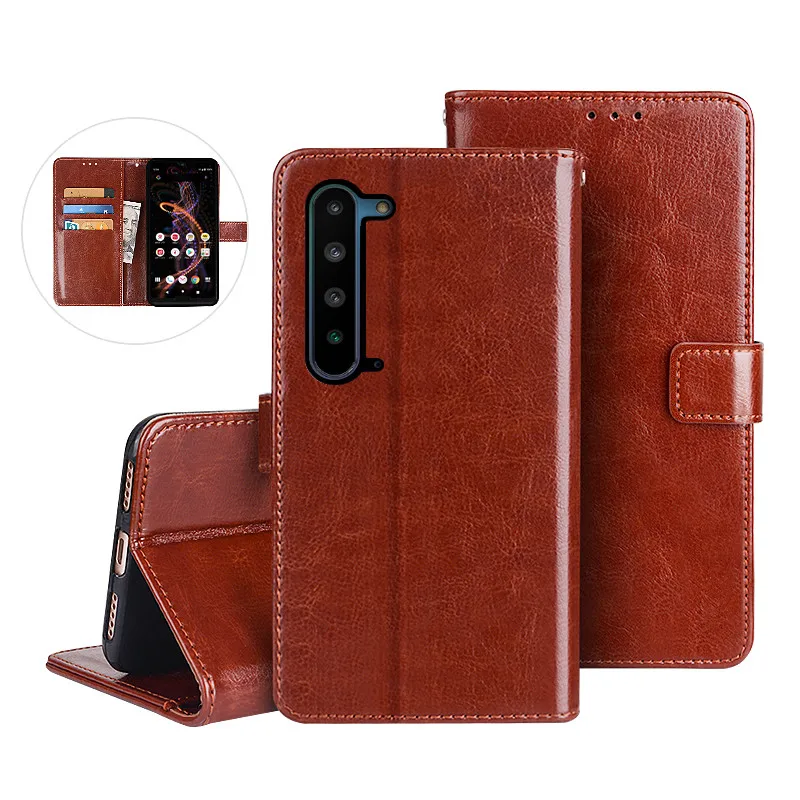 For Sharp Aquos R5G Leather Case On Coque R 5G SH-RM14 Premium Magnetic Flip Wallet Cover Phone Cases Fundas | Мобильные телефоны и