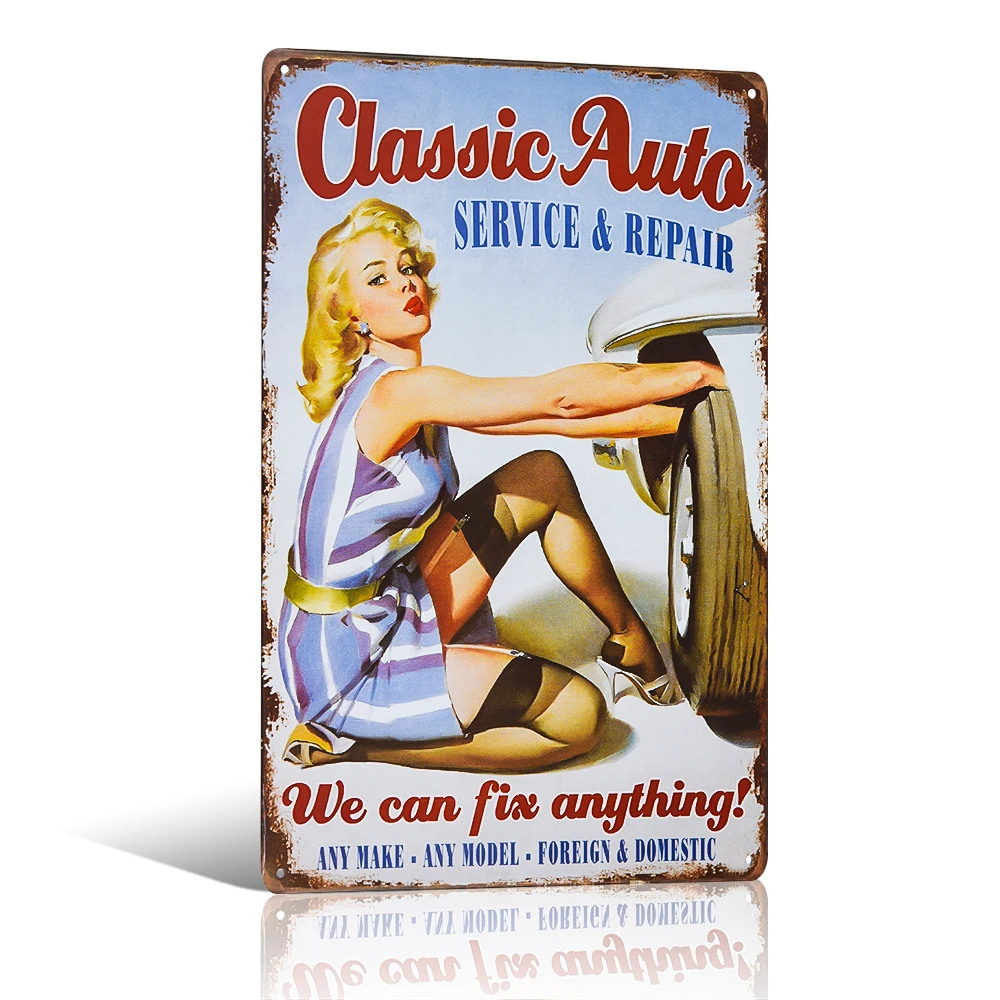 Металлическая жестяная вывеска для украшения стен Постер девочек постер