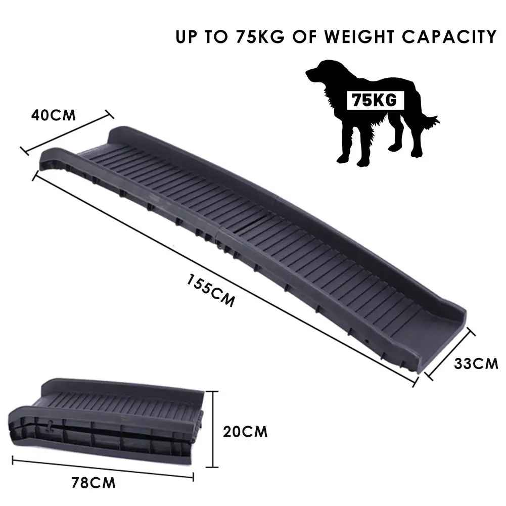 

Pet Dog Ramp Lightweight Folding Dog Cat Ladder High Traction Non-slip Rubberized Walking Surface for High Beds Trucks Cars SUV