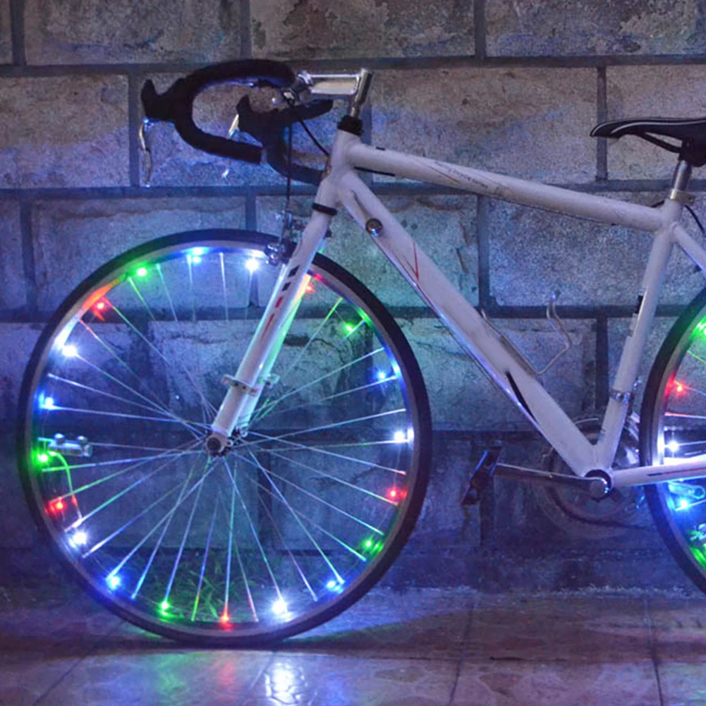 

Waterproof 20LED Bicycle Spoke Light 6 Color String Night Riding Decorative Lights Safety Warning Lights Bicycle Accessories