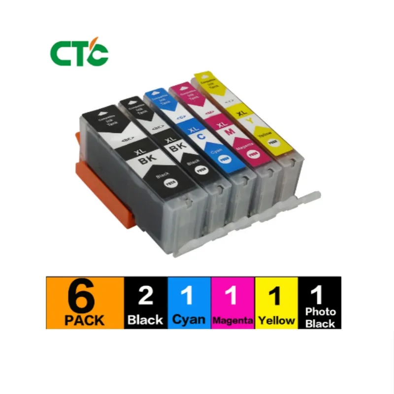 6 шт PGI-470 CLI-471 pgi470 cli471 470 471 полный картридж совместимый для Canon PIXMA MG5740 MG6840 TS5040 TS6040 |