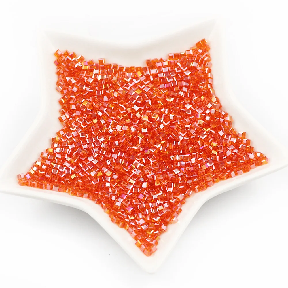 Белый серебристый черный цвет 3 мм 100 шт. квадратные Австрийские стеклянные