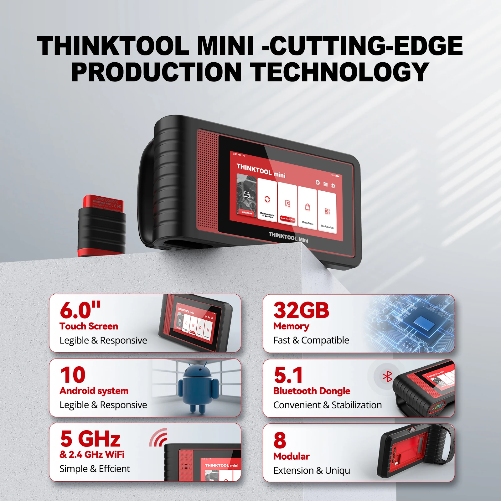Диагностический сканер Thinktool OBD2 миниатюрный инструмент для полной диагностики