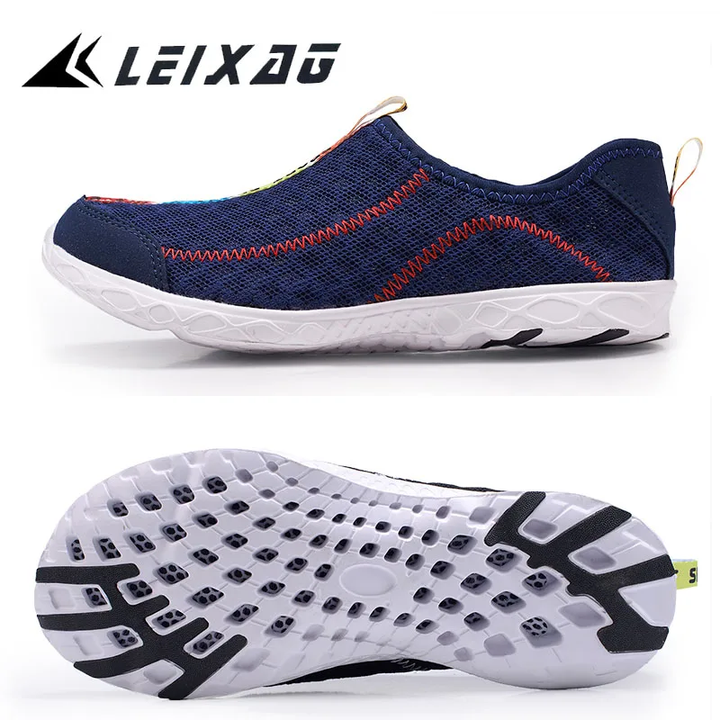 

LEIXAG Breathable Mesh Men and Women Wading Shoes Outdoor Creek Shoes Waterproof Lightweight Fishing Shoes Men Running Sneakers