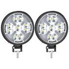 Светодиодный рабочий мини-светильник 48 Вт, круглый рабочий светильник, суперяркий Дневной светильник для белого мотоцикла, внедорожника, Светодиодный точечный светильник для автомобисветильник