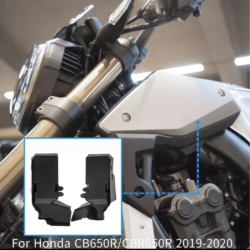 

Motorcycle Internal Air Intake Bracket Fuel Tank Front Side Trim Cover for Honda CB650R CBR 650R 2019-2020 Unpainted