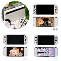 cute cartoon anime case for nintendo switch oled joy con controller shell kawaii pink soft silicone protective cover accessories