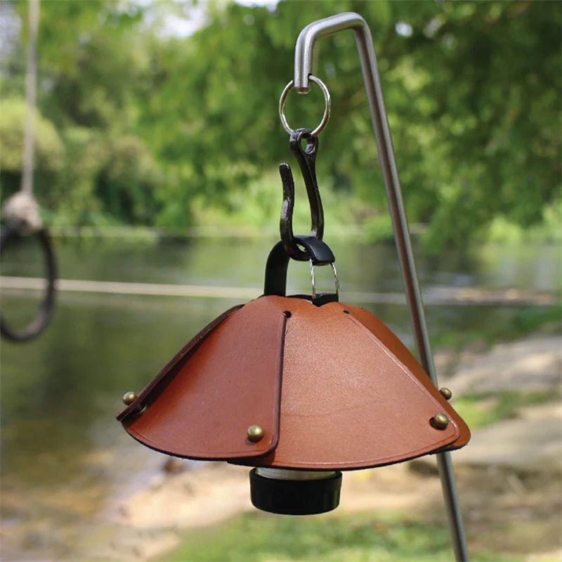 

12 Colors Warm Atmosphere Pu Leather Lampshade Classic DIY LED Spotlight Decorative Camping Light Protective Cover Case