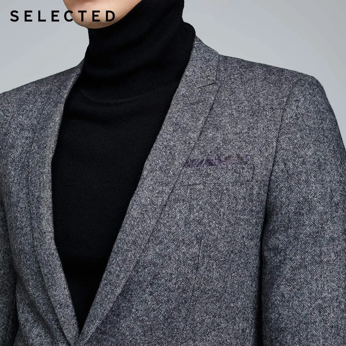 SELECTED Men's Regular Slim Fit Woolen Business Casual Blazer S|419472514 | Мужская одежда