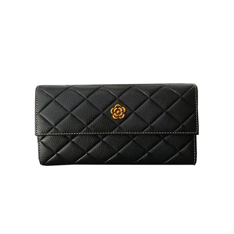 San Maries классические длинные женские кошельки высококачественный кожаный женский