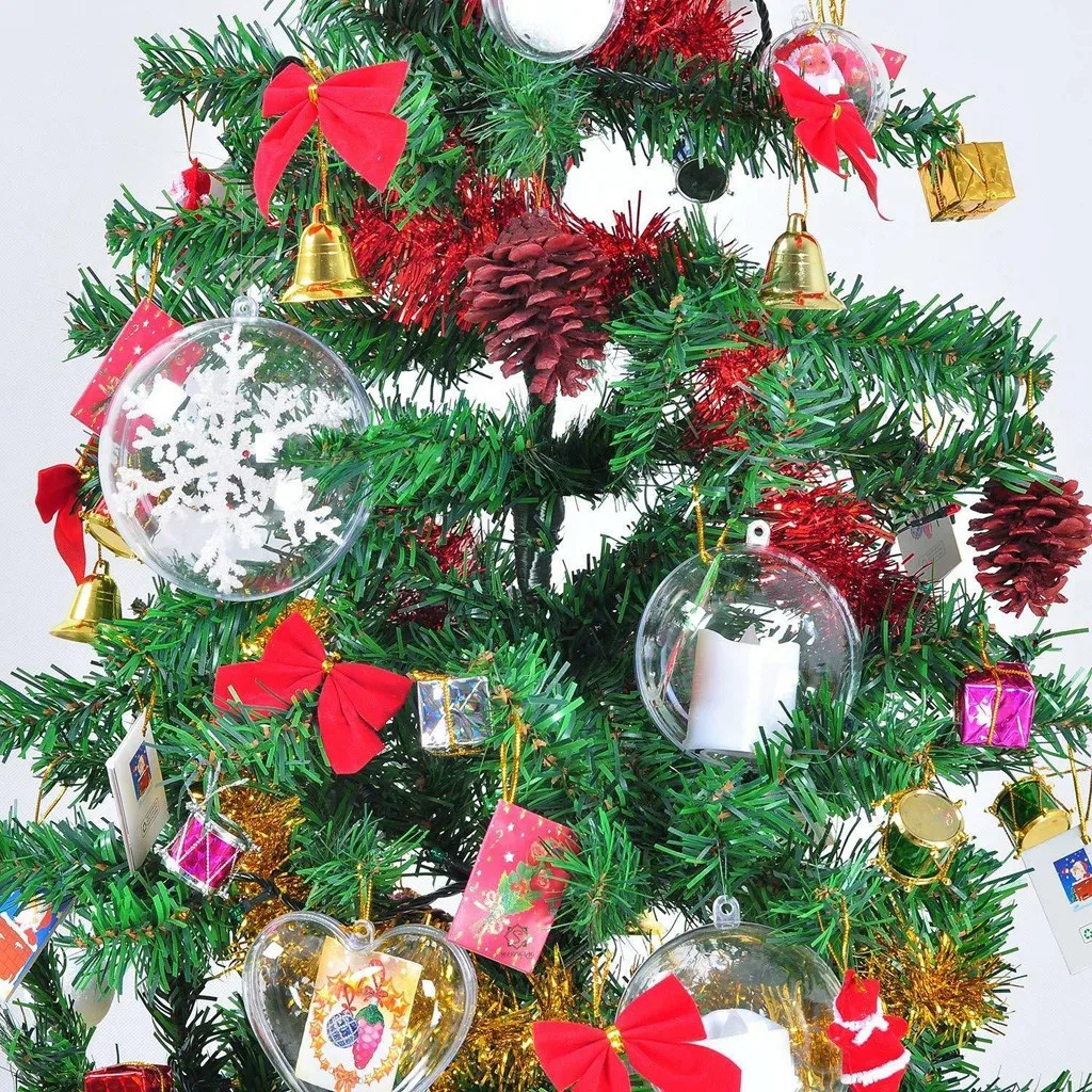 5 шт./лот елочные украшения шар прозрачные пластиковые безделушки | Дом и сад