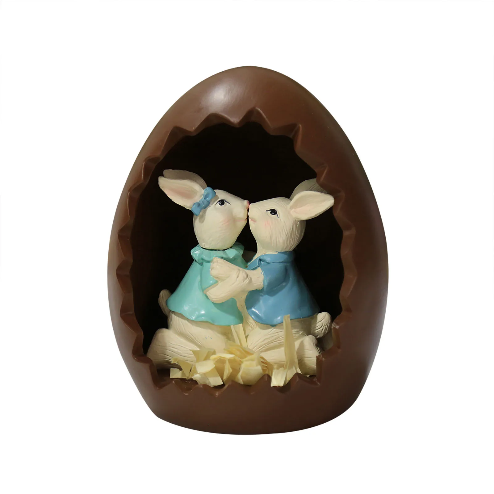 Пасхальные кусочки семейный кролик из шоколадной смолы подарок милая фигурка