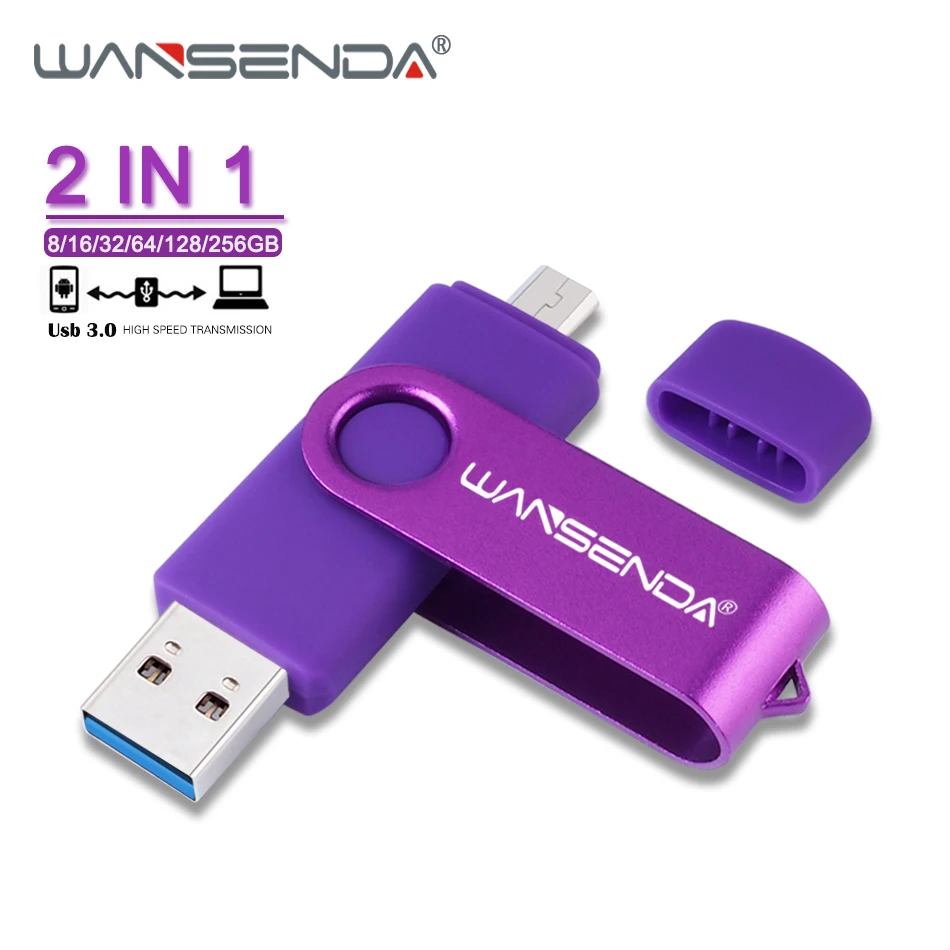 WANSENDA Usb 3 0 USB флеш накопитель высокоскоростной 32 Гб 64 128 ГБ 256 двойной OTG Флешка